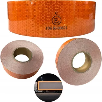 Konturová reflexní páska TIR 1M výstražná samolepicí oranžová