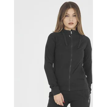 Dámská mikina LEGEA Dámská elastická sportovní mikina s kapucí Dair ČERNÁ