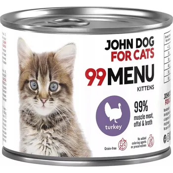 Krmivo pro psa John Dog for Cats Mokré Krmivo pro koťata 99 MENU Krůta 200g