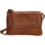 Beagles Hnědá prošívaná kožená crossbody kabelka „Tanya