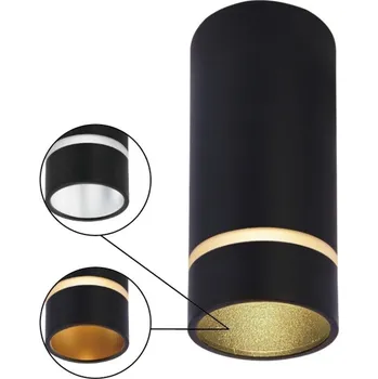 Mantra 8885 Split, stropní válcové svítidlo s průsvitným proužkem 1xGU10, černá, průměr 6cm