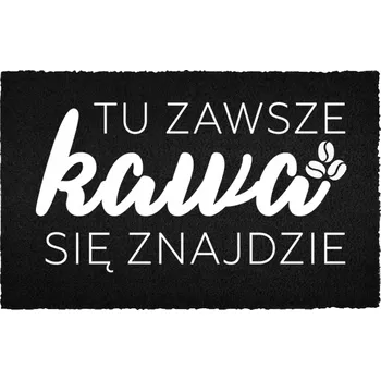 Rohožka KOKOSOVÁ VSTUPNÍ ROHOŽKA ČERNÁ DO DOMU | DÁREK KÁVA SE VŽDYCKY HODÍ