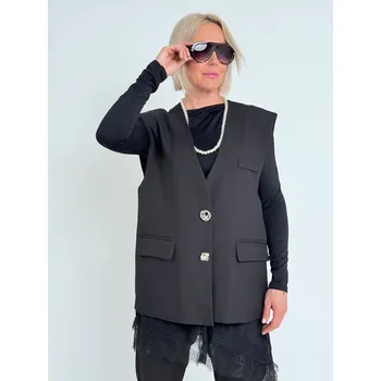 Dámské sako MEGG Černá vesta DRIVE Černá, UNI S-XL