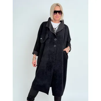 Dámský kabát Miss City Official Černý kabát OXYGEN Černá, UNI S-XL