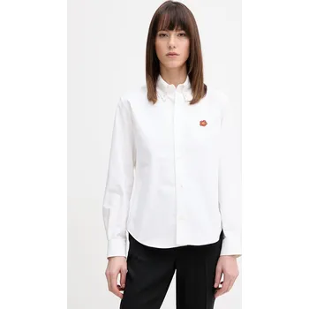 Pánská košile Bavlněná košile Kenzo FG52CH2859LO bílá 00X, vel. 40