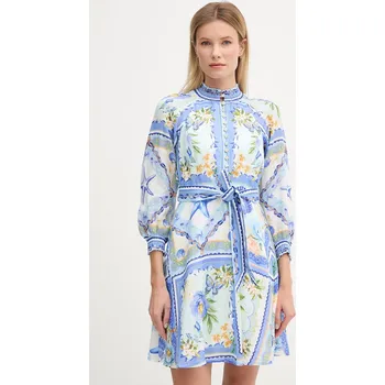 Dámské šaty Lněné šaty Hale BOB Lakelynn 5YXP674A modrá 55X, vel. L