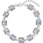Stříbrný náramek se Swarovski krystaly fialový 33047.3 violet