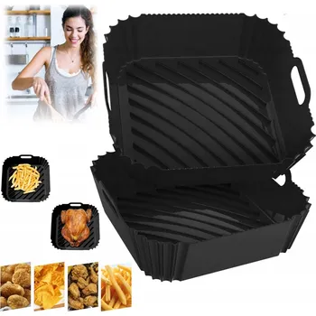 Forma na pečení 2X SILIKONOVÁ ORGANIZÉR DO HORKOVZDUŠNÉ FRITÉZY, OPAKOVANĚ POUŽITELNÁ FORMA NA PEČENÍ