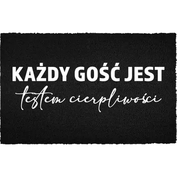 Rohožka KOKOSOVÁ VSTUPNÍ ROHOŽKA ČERNÁ DO DOMU | VESELÝ DÁREK NÁVŠTĚVA V TESTU