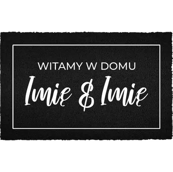 Rohožka ČERNÁ ROHOŽKA 40X60 S VLASTNÍMI INICIÁLAMI - PERSONALIZOVANÁ ROHOŽKA DO INTERIÉRU - TREND