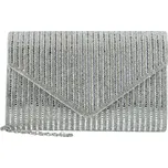 Třpytivá dámská plesová kabelka Moon Mariel, stříbrná