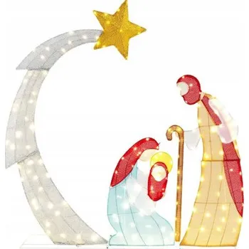 Dekorativní svítidlo Vánoční LED dekorace betlém CM24726DE, 151 cm - B COSTWAY