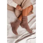 Milena Dámské vlněné ponožky z alpaky tmavě béžové