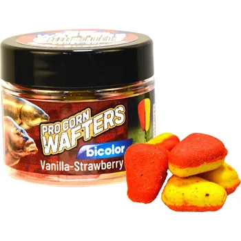 Návnadová surovina Benzar Mix Wafters Bicolor Pro Corn 15 mm 25 g - Jahoda Krill