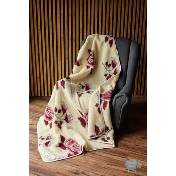 Prostěradlo Přehoz Merino Wool vlněný 250 cm x 200 cm béžový