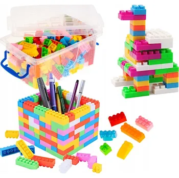 ostatní stavebnice Hračka Ikonka Dětské kostky box 240 ks