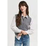 VESTA GANT LIGHT KNIT VEST CHARCOAL MELANGE