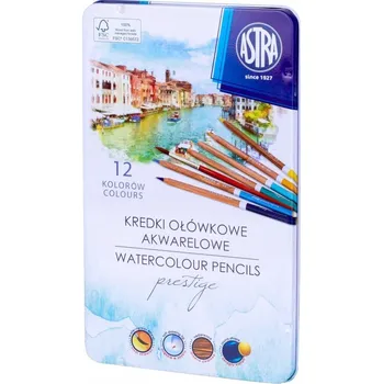 Pastelka PASTELKY PASTELKY ASTRA PRESTIGE Z CEDROVÉHO DŘEVA, 12 UMĚLECKÝCH BAREV