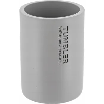 Držák na kartáček KELÍMEK NA KARTÁČKY POLYRESIN Ø 7,5 CM ŠEDÝ DO KOUPELNY