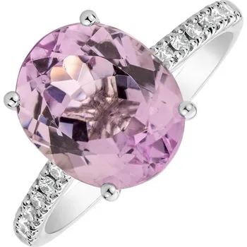 Prsten Prsten s kunzitem a diamanty Purple Glory