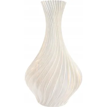 Váza DEKORATIVNÍ váza SPIRÁLA BÍLÁ na Květiny Moderní dekorace