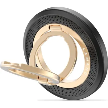 Náhradní kryt pro mobilní telefon Tech-Protect mmr700 Lamano Magnetický magnetický kroužek na telefon černý/zlatý