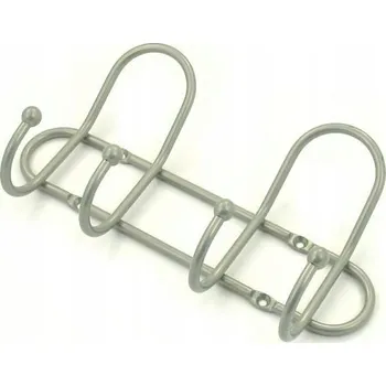 Věšák VĚŠÁK NA OBLEČENÍ CHROM SATÉN 4 HÁČKY PŘIŠROUBOVACÍ