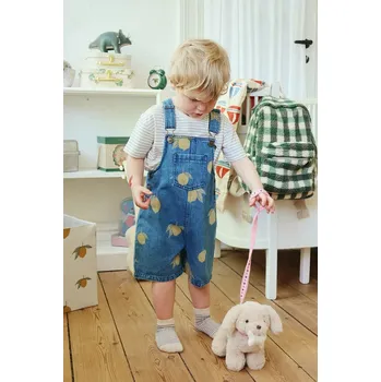 Chlapecké kalhoty Dětské džínové lacláče Konges Sløjd MAGOT OVERALLS GOTS KS104972.PPY2 námořnická modř 59X, vel. 116