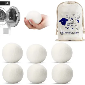 Koule do sušičky Vlněné 6X Kuličky do Sušičky Prádla Měkké Prádlo Změkčující Kuličky do Sušení