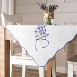 LEVANDULOVÁ POLANA Ubrousek s výšivkou 85 cm x 85 cm