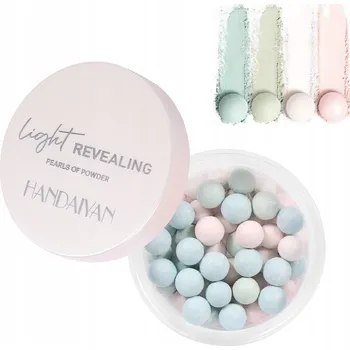 Pudr Perlový pudr na zarudnutí pleti, kuličky na obličej s matujícím pudrem a labutěnkou 03