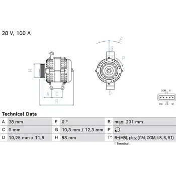 Alternátor Generátor BOSCH 0 986 084 290