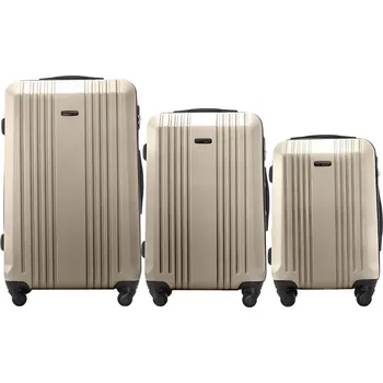 Champagne sada cestovních kufrů KESTRAL KST01,Wings, Champagne Velikost: Sada kufrů