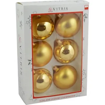 Vánoční dekorace Hladká vánoční koule Vánoční Koule cm 1 ks