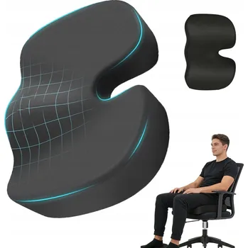 Polštář Ortopedický Polštář z paměťové pěny na kostrč, Polštář na židli