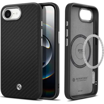 Pouzdro na mobilní telefon Spigen - Enzo Aramid MagSafe - iPhone 16e - matná černá
