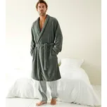 Blancheporte Fleecový župan plyšový na dotek antracitová