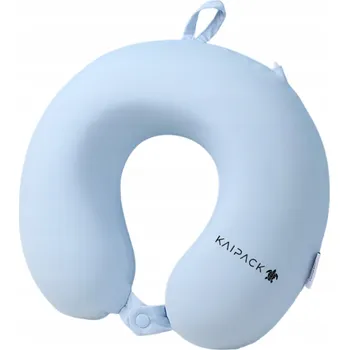 Polštář MODRÝ CESTOVNÍ POLŠTÁŘ Z PAMĚŤOVÉ PĚNY S CHLADIVÝM POLŠTÁŘEM DO LETADLA , KRÁJOVÝ POLŠTÁŘ NA KRK