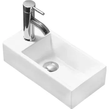 Umyvadlo Szynaka Keramické umyvadlo NANCY | bílý lesk 45x25 cm