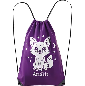 Městský batoh Vak Liška se jménem - polyester Barva: Fialová