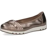 Dámské kožené baleríny Caprice 9-22118-44-341 taupe metal Barva: taupe, Velikost: 39