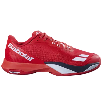 Pánská tenisová obuv Pánská tenisová obuv Babolat Jet Mach 4 All Court Men Cherry Tomato/White Velikost: UK 11 | EU 46 | CM 29,5