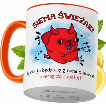 Hrnek Polidraw Hrnek Polidraw Vítejte v Práci jako Dárek keramický 330 ml