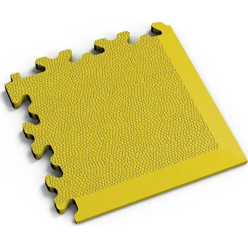 vinylová podlaha Žlutý PVC vinylový rohový nájezd Fortelock Industry Industry Ultra - 14 x 14 x 1 cm, 78871033