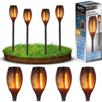 Venkovní osvětlení Solární lampa zapichovací Masterled černá 51 cm 4 ks