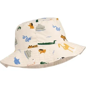 Klobouk Dětský oboustranný klobouk Liewood Damon Reversible Bucket Hat LW19911.PPY2 béžová 08X, vel. 3-4 roky