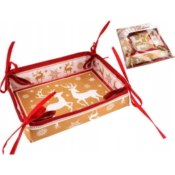 chlebník KOŠÍK NA PEČIVO CHLÉB VÁNOČNÍ VELKÝ CARMANI