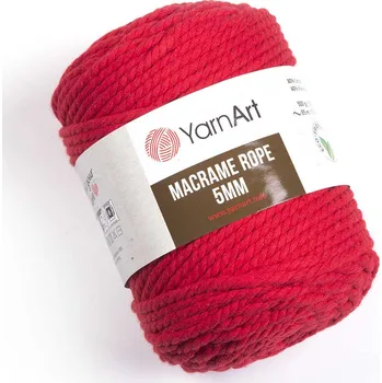 Příze Yarn Art Macrame Rope 5 mm 773 červená