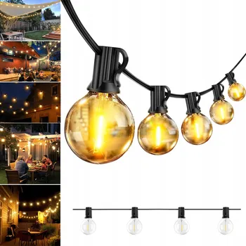 Venkovní osvětlení Solární světelný řetěz girlanda zahradní 18m 30+1 LED žárovek