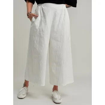 Dámské kalhoty DOLCE VITA Smetanové široké kalhoty WAYO Smetanová, UNI S-XL